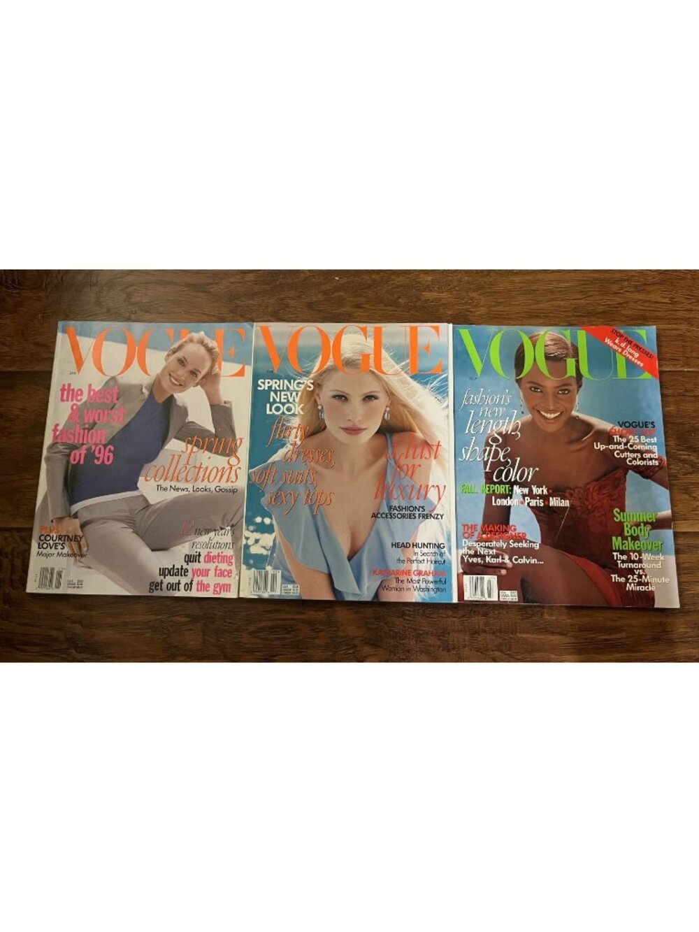 Vintage Lot of 3 - 1997 VOGUE Magazine Collector Set Fashion